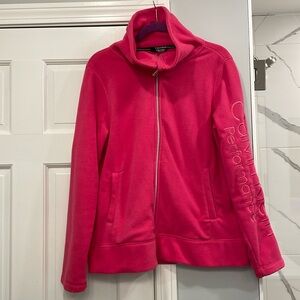 Calvin Klein Performance Hot Pink Fleece Full-Zip Jacket Size XL